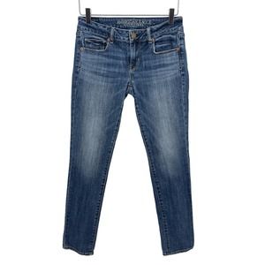 American Eagle Women's Size 4 Skinny Stretch Jeans Med Wash Low Rise 28 x 29